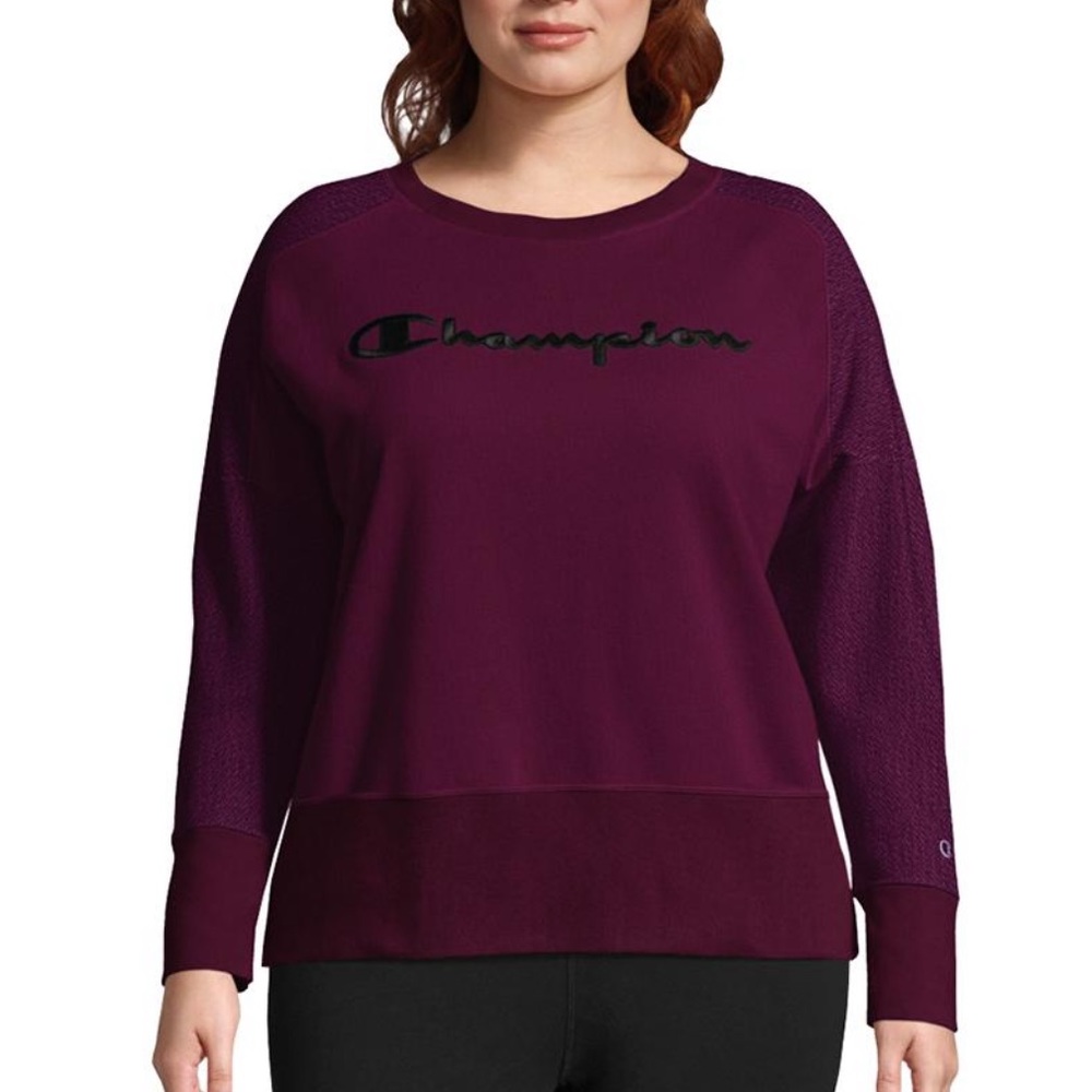 Champion Venetian Purple Plus Heritage Herringbone Sweatshirt Size 1X NWT - Picture 9 of 10